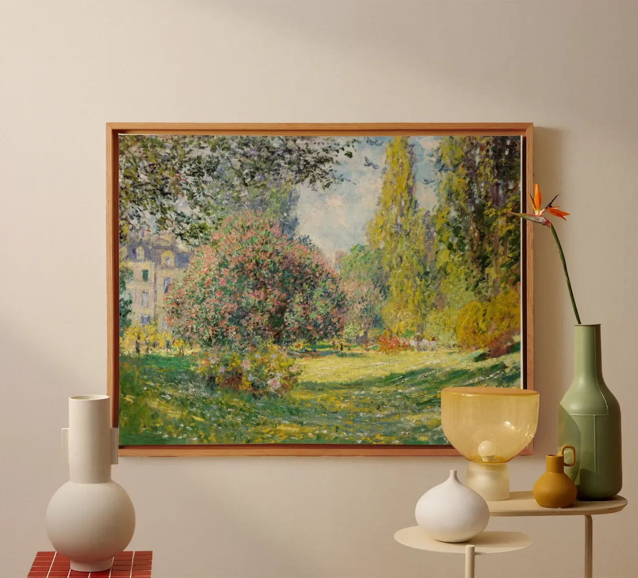 The Parc Monceau (1876) by Claude Monet canvas by Venus Art