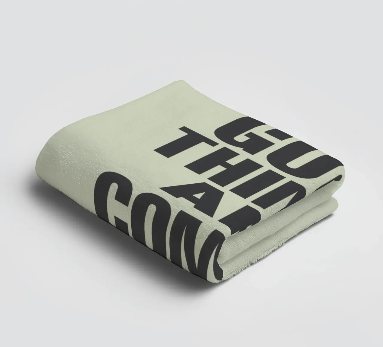 Good Things Are Coming Optimistic Typography Print Design towel by THE MOTIVATED TYPE