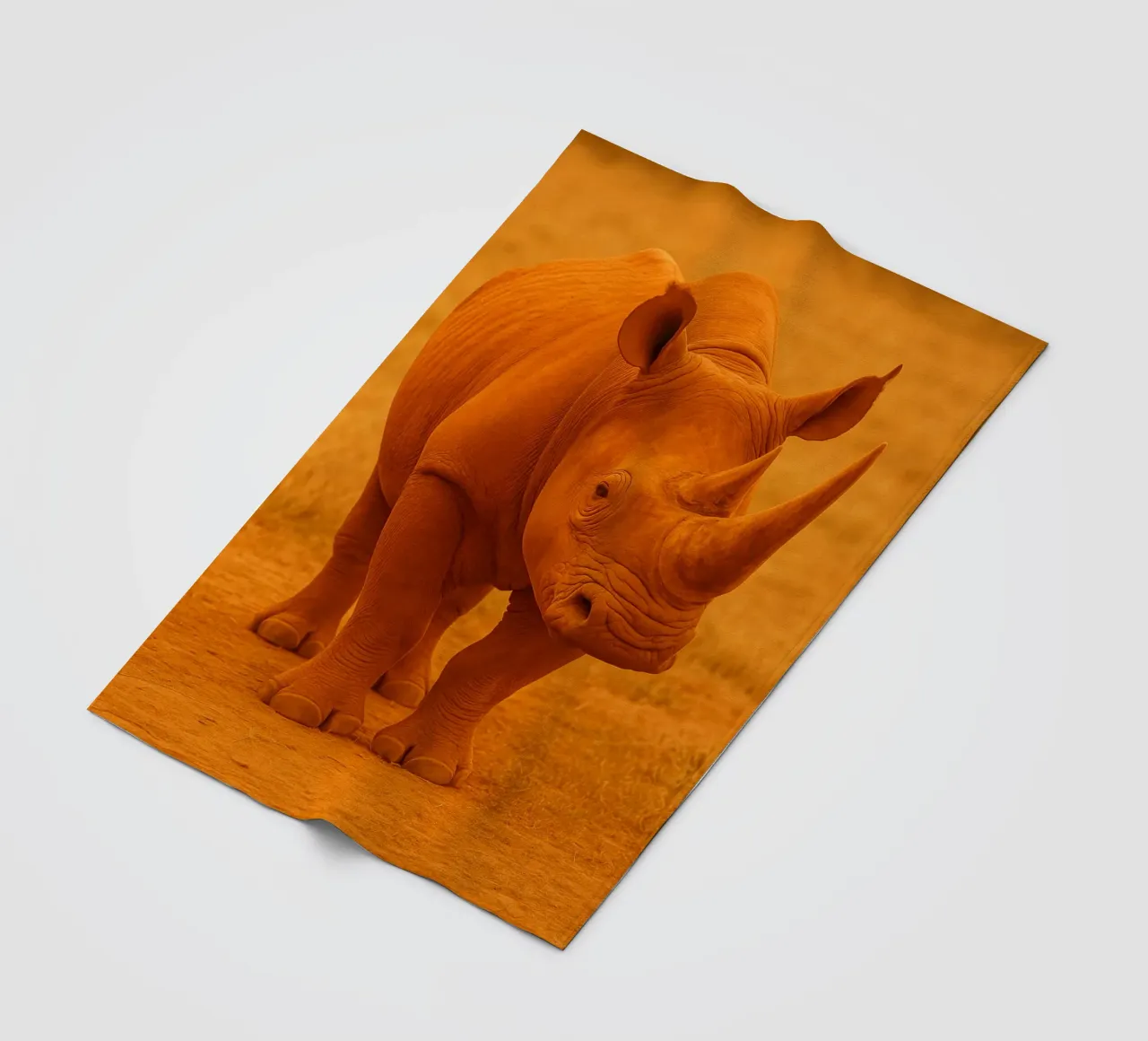 rhinoceros fleece blanket by kukupuu