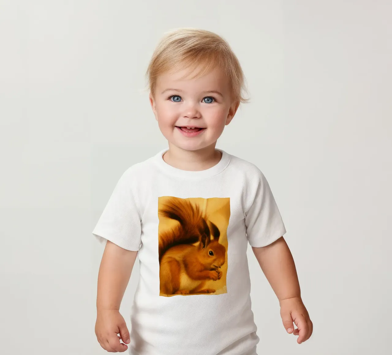 Eichhörnchen Lustiges Gesicht Baby T-Shirt von kukupuu