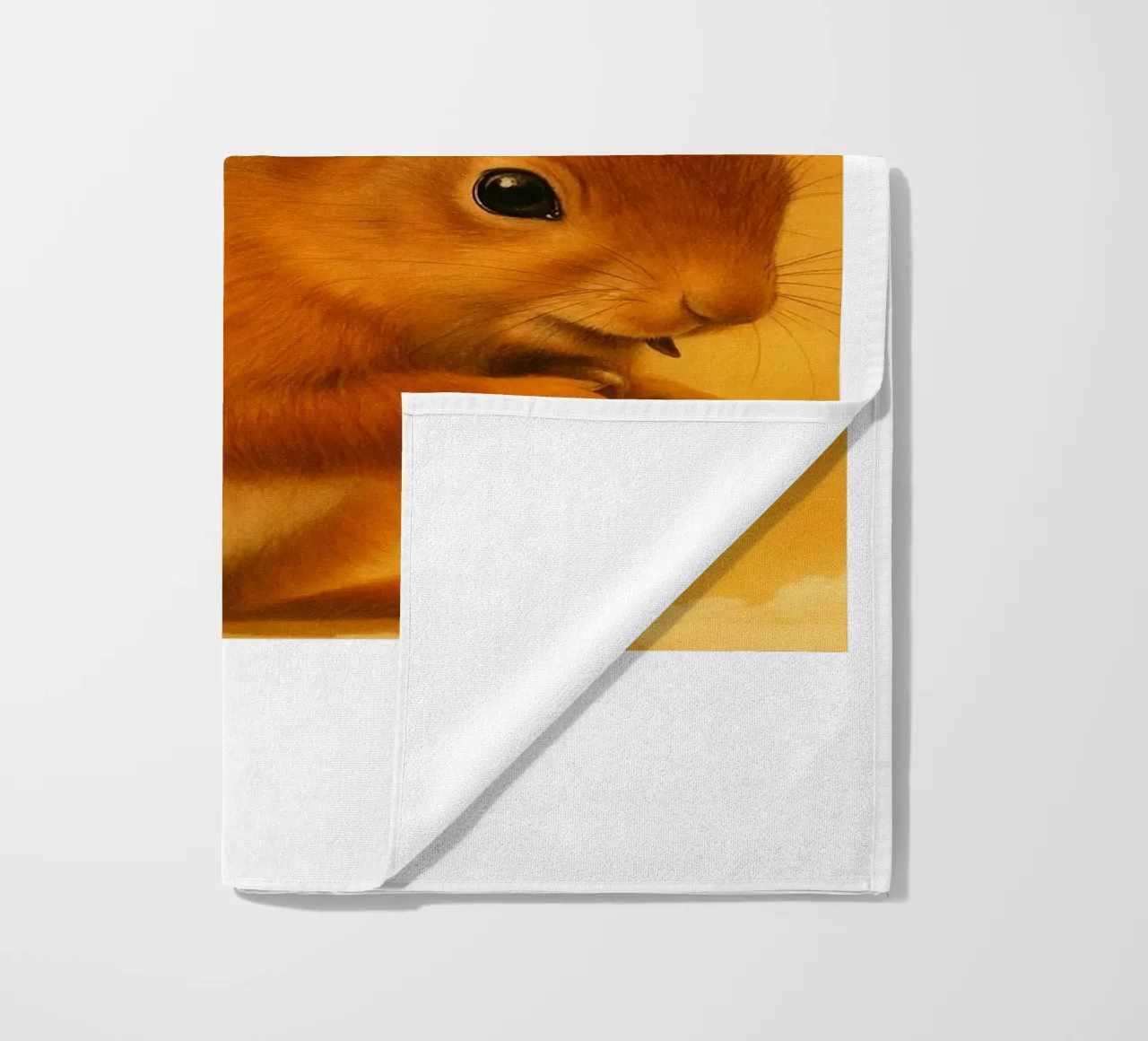 Squirrel Funny Face beach towel by kukupuu