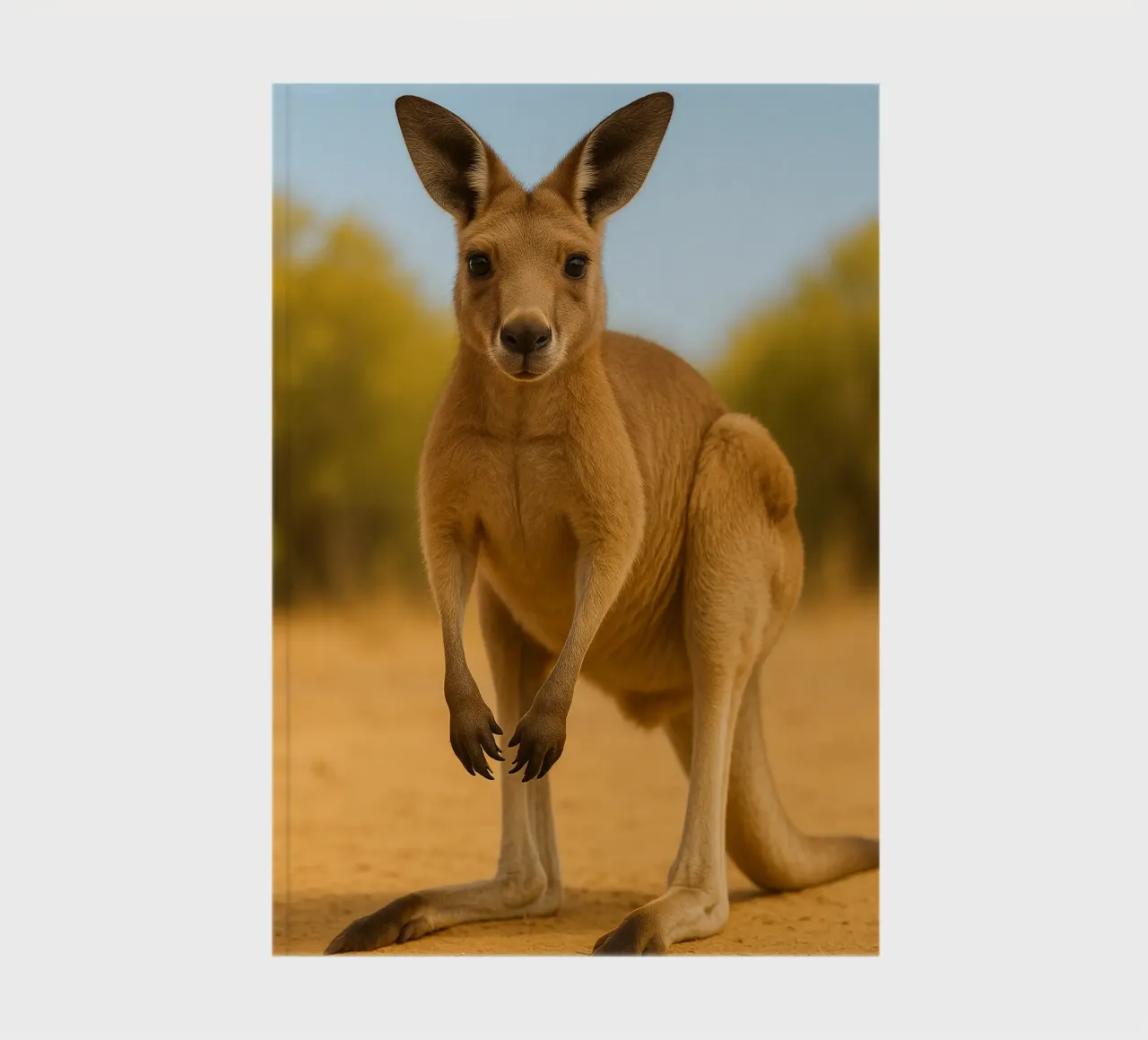 kangaroo Funny Face notebook by kukupuu