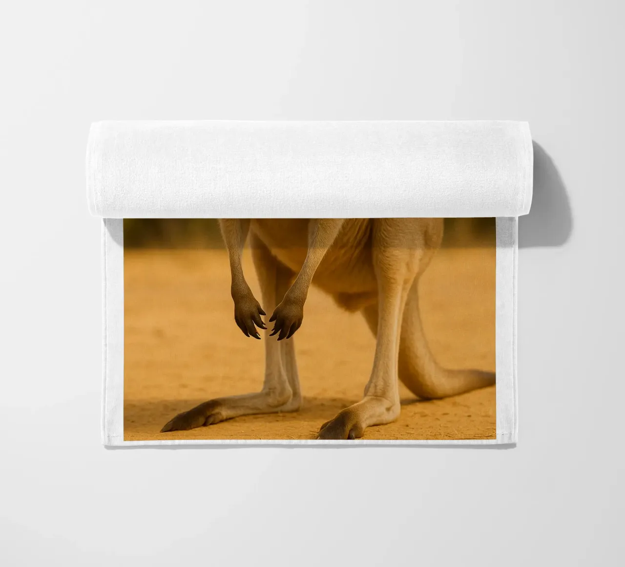 kangaroo Funny Face beach towel by kukupuu