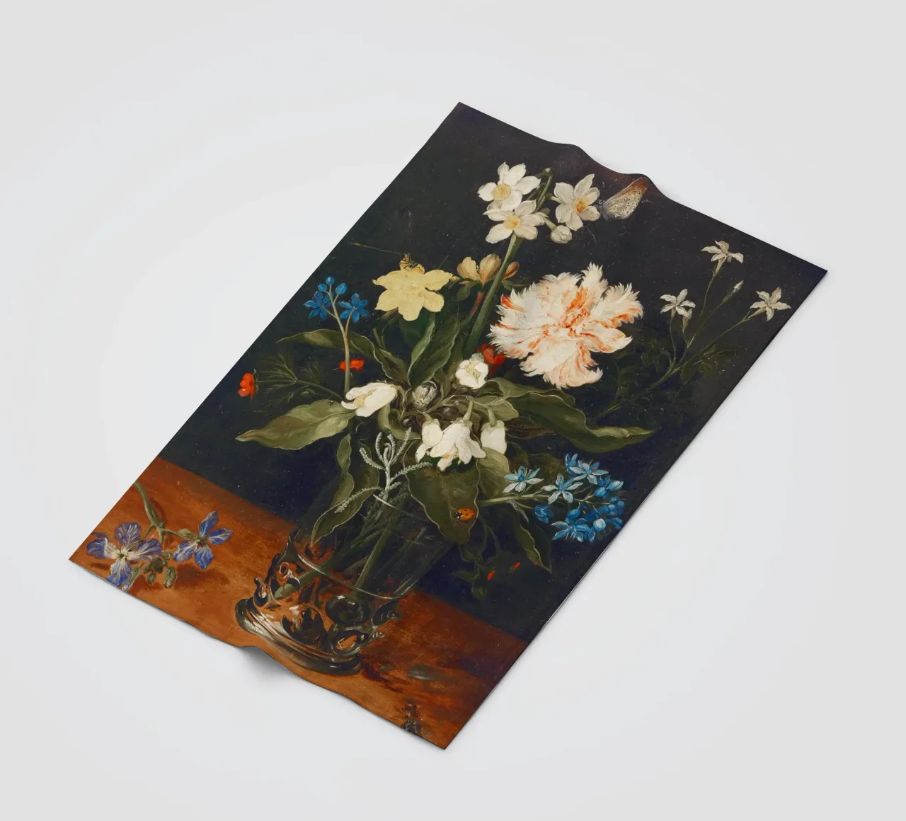 Natura morta con fiori in un bicchiere di Jan Brueghel il Vecchio coperta in pile da Pretty Flowers Vintage Botanicals
