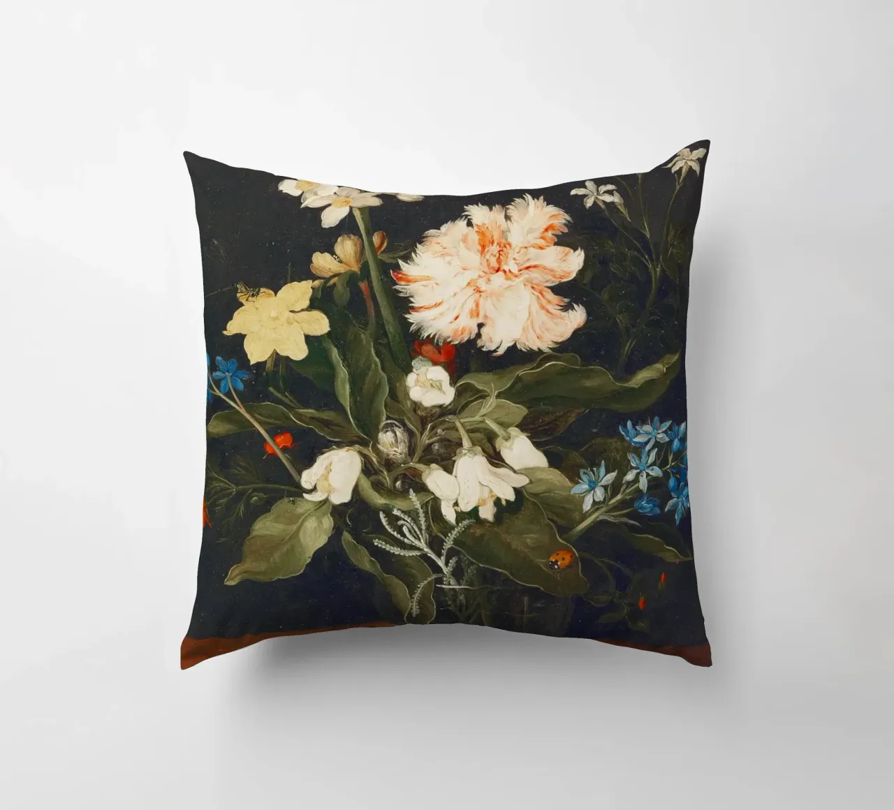 Natura morta con fiori in un bicchiere di Jan Brueghel il Vecchio cuscino da Pretty Flowers Vintage Botanicals