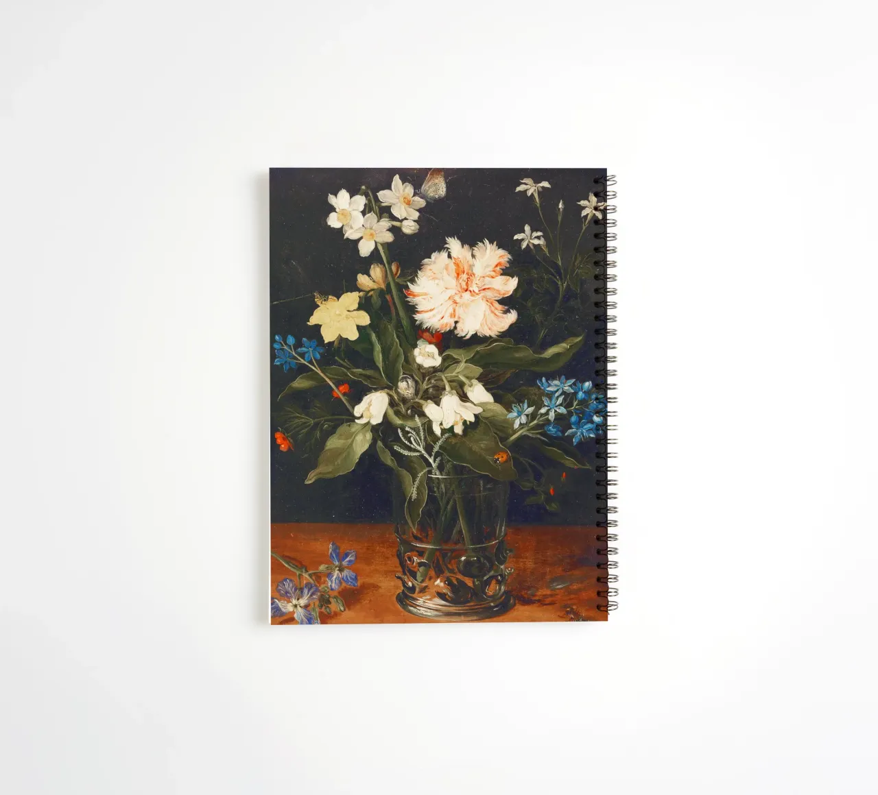 Natura morta con fiori in un bicchiere di Jan Brueghel il Vecchio diario ad anelli da Pretty Flowers Vintage Botanicals