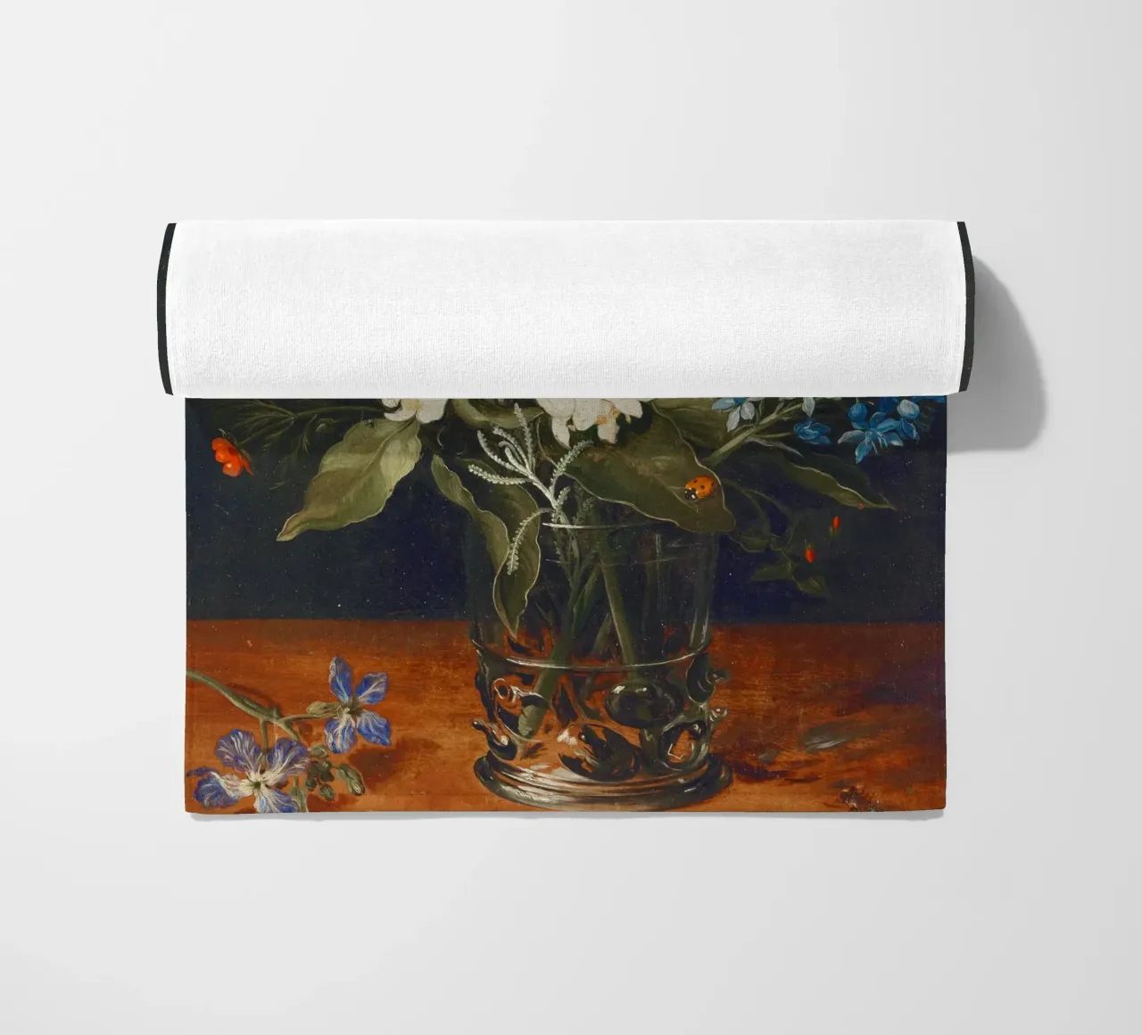 Natura morta con fiori in un bicchiere di Jan Brueghel il Vecchio telo mare da Pretty Flowers Vintage Botanicals