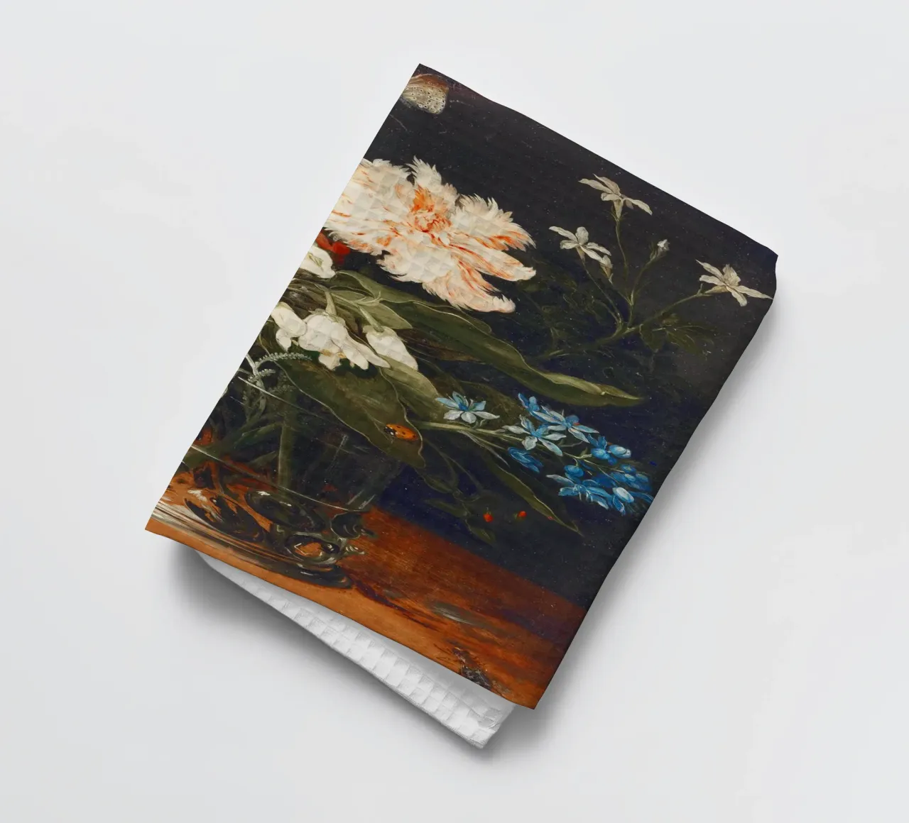 Natura morta con fiori in un bicchiere di Jan Brueghel il Vecchio canovaccio da cucina da Pretty Flowers Vintage Botanicals
