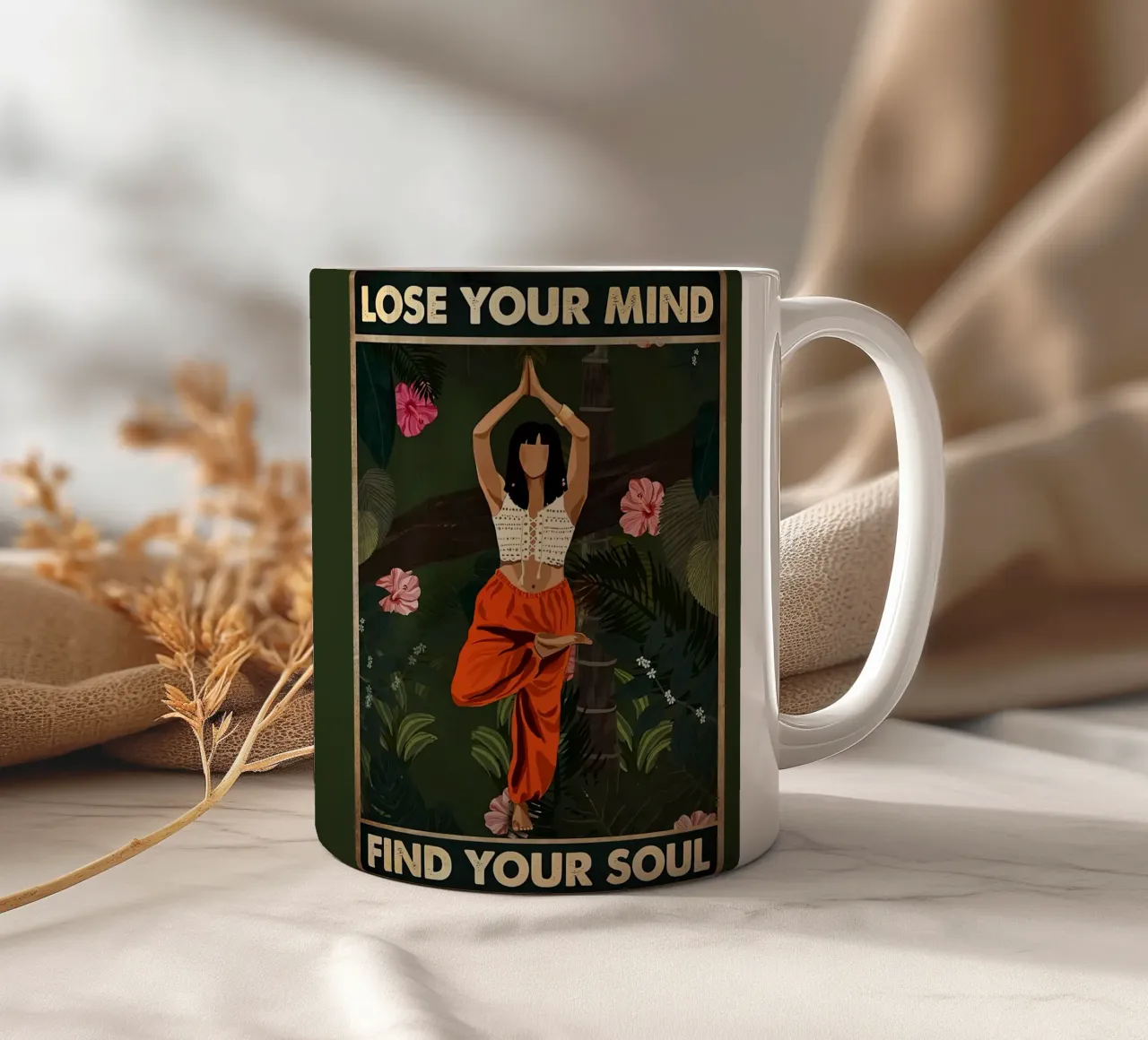 Donna Perdi la tua mente Trova la tua anima tazza in ceramica da Aaronshop