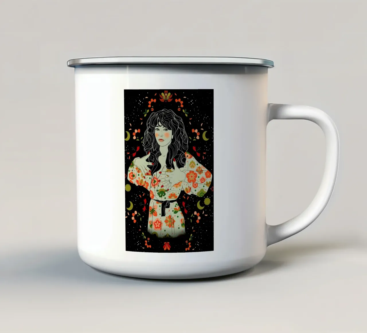 Kate Bush tazza in smalto da Nettsch