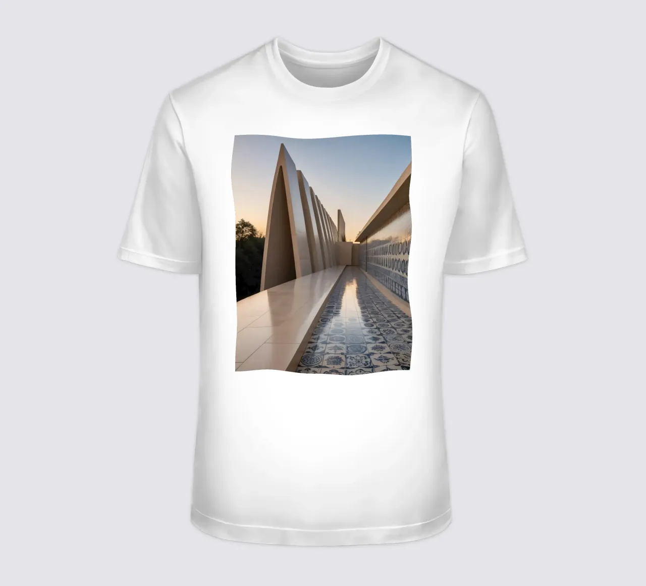Architectural elegance of contemporary structure t-shirt by DesignDoodle