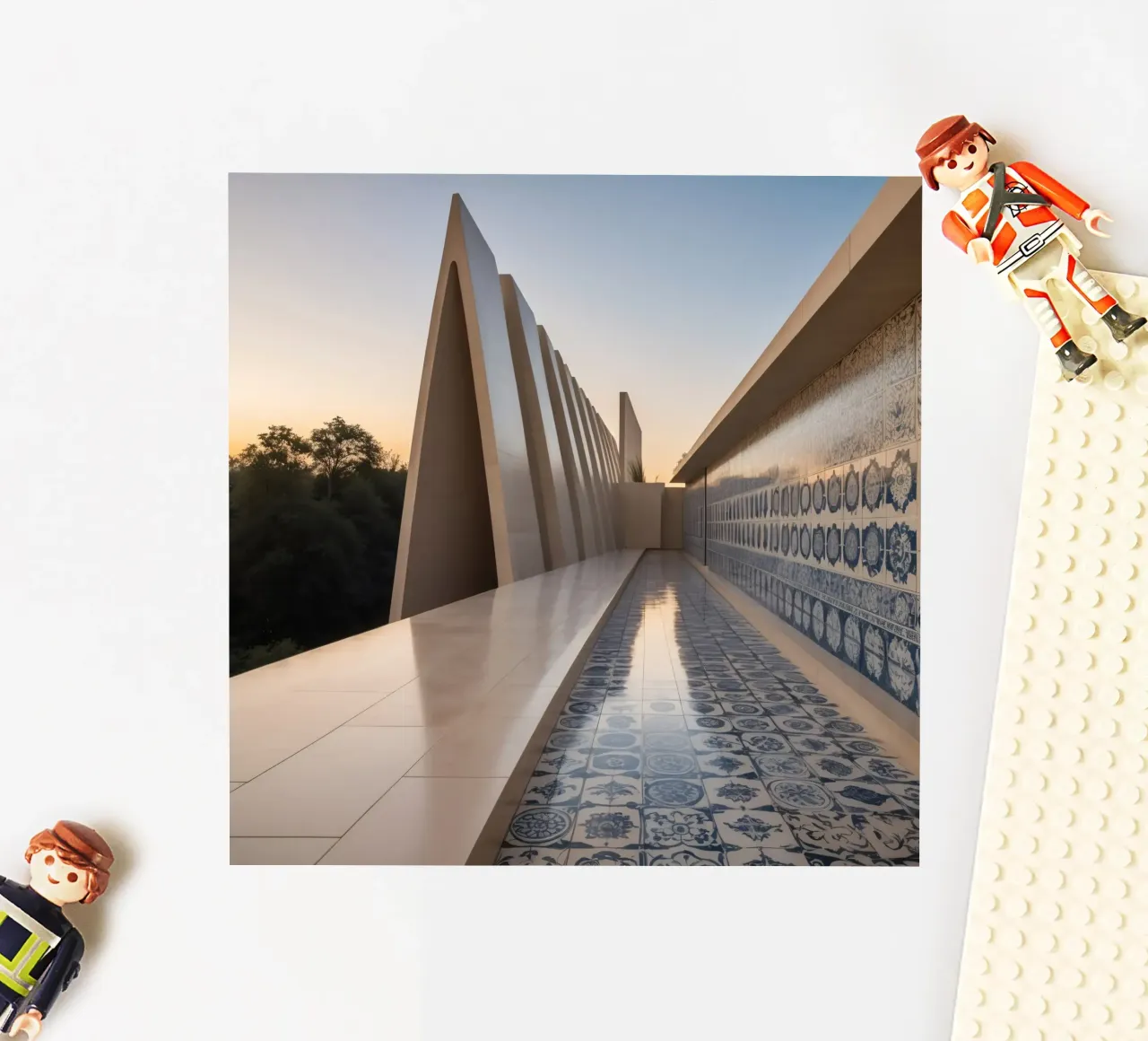 Architectural elegance of contemporary structure sticker by DesignDoodle