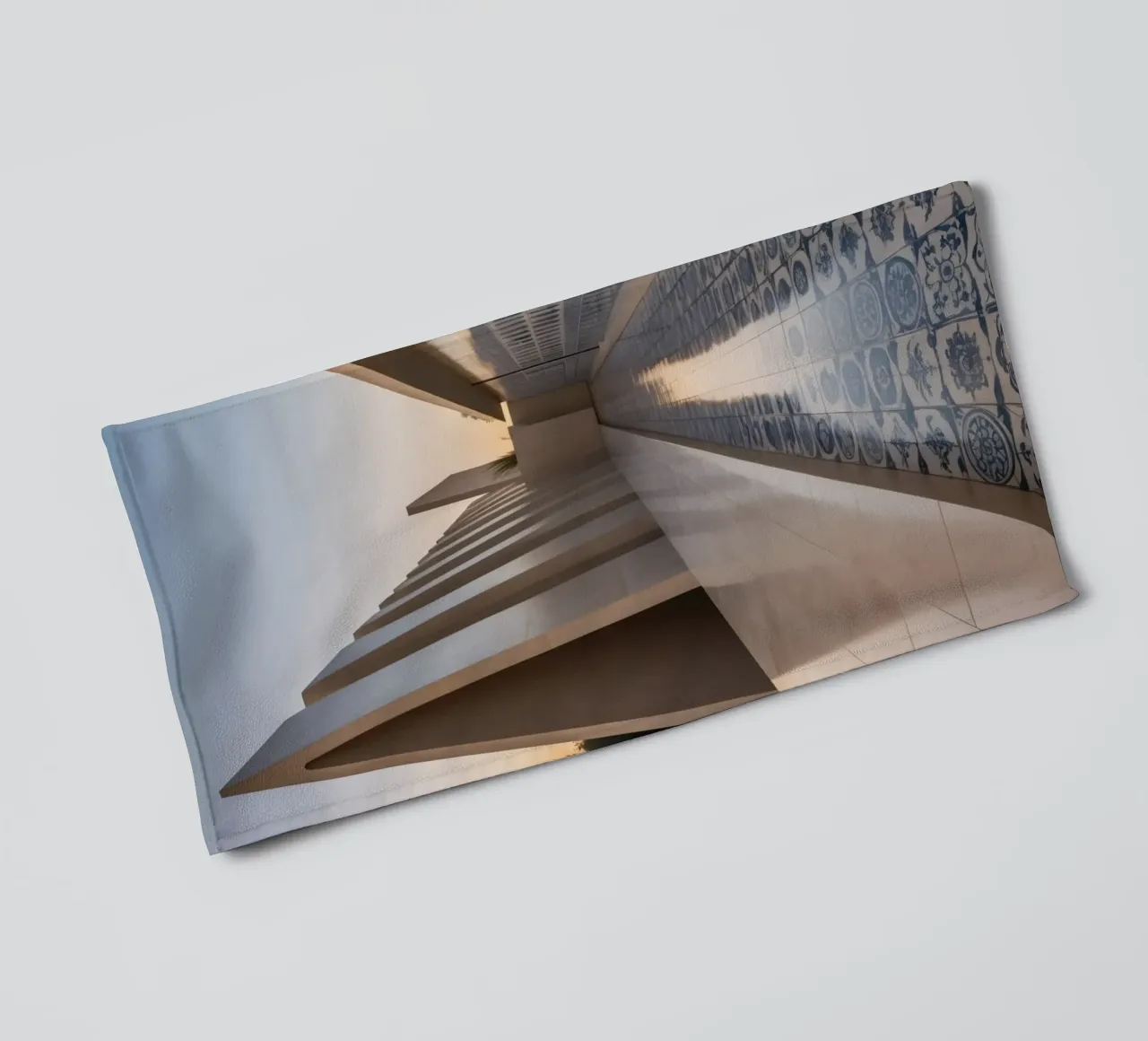 Architectural elegance of contemporary structure towel by DesignDoodle