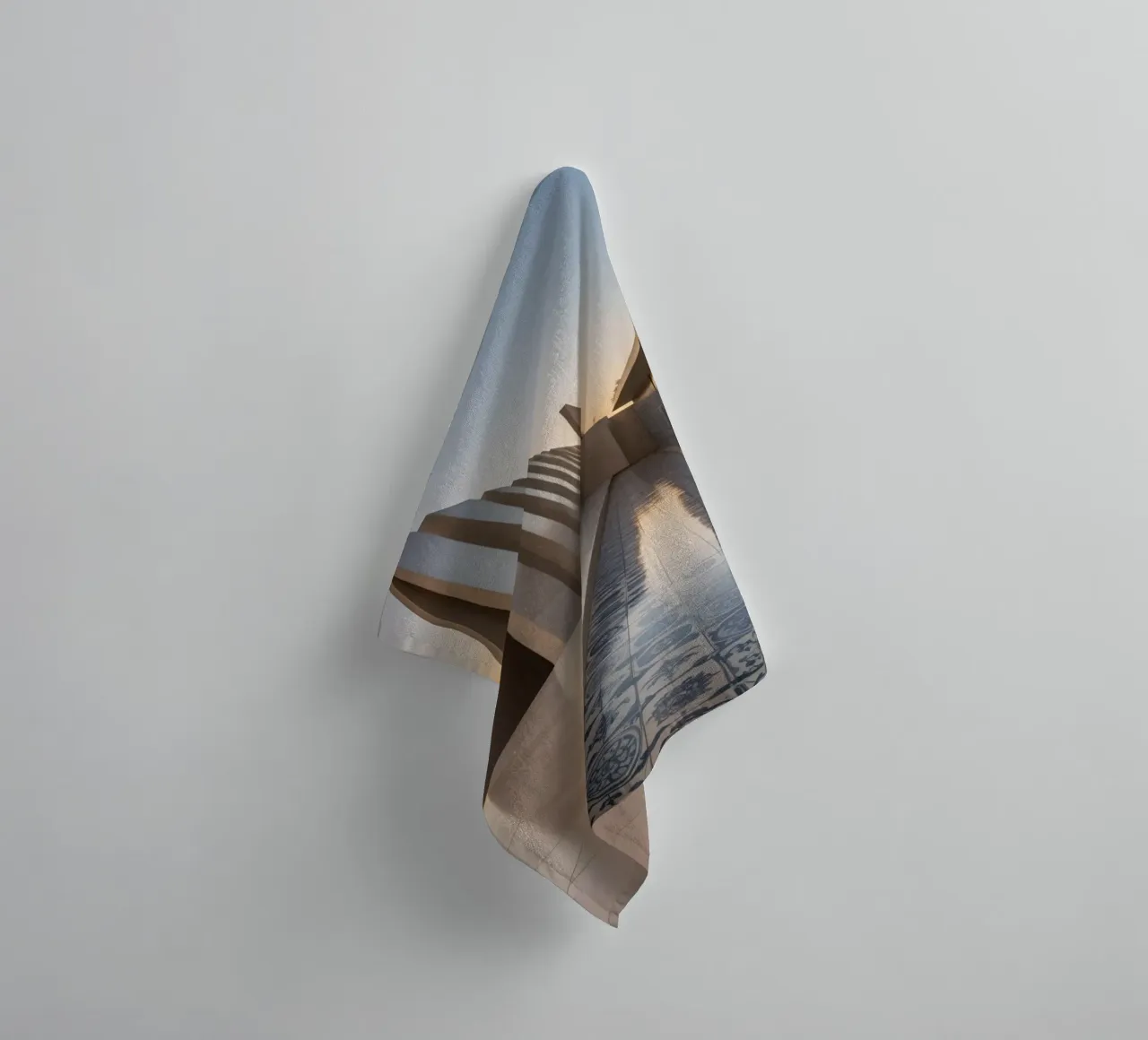 Architectural elegance of contemporary structure towel by DesignDoodle