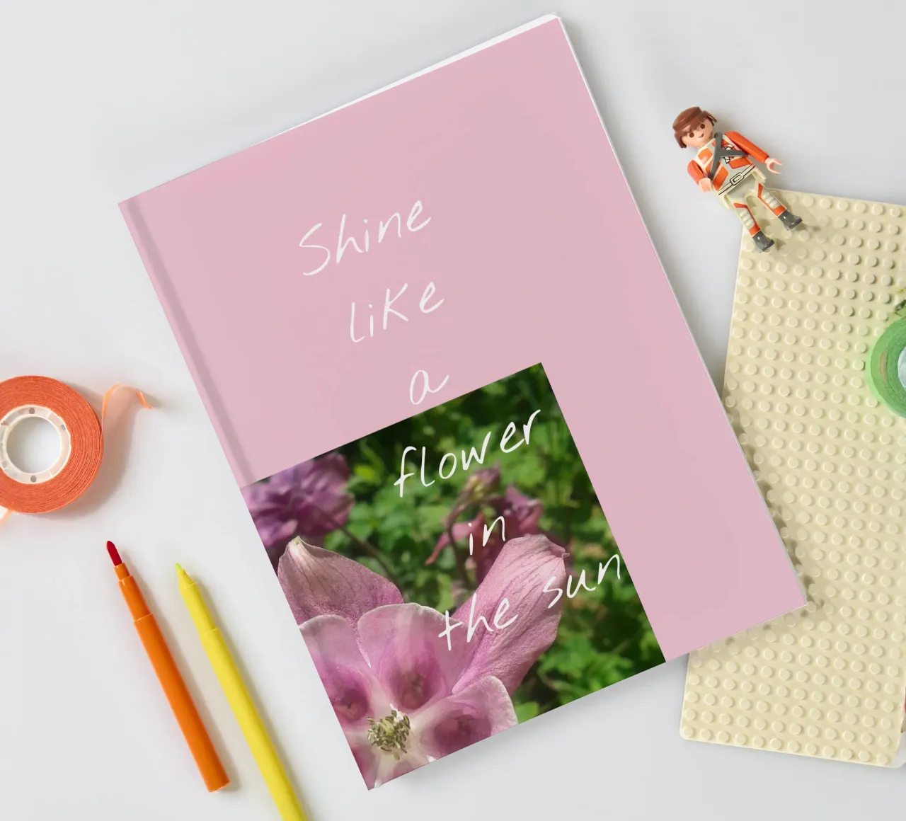 Shine like a flower notebook by Kreativernetzt