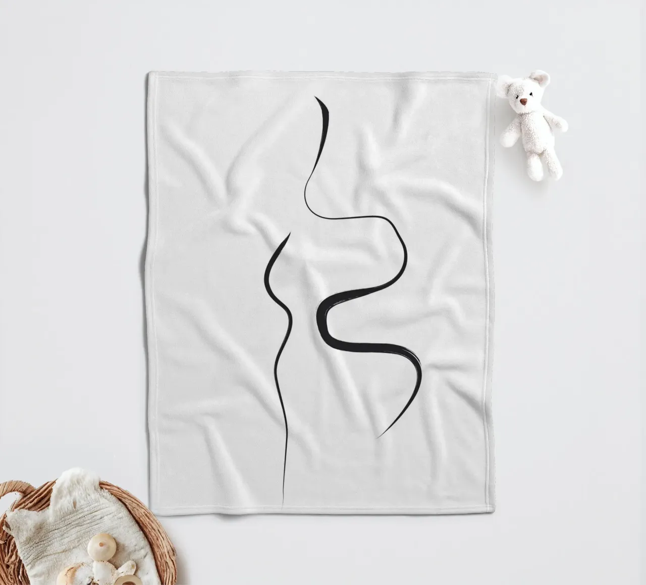 Colpi neri 1 coperta in pile da NouveauPrints