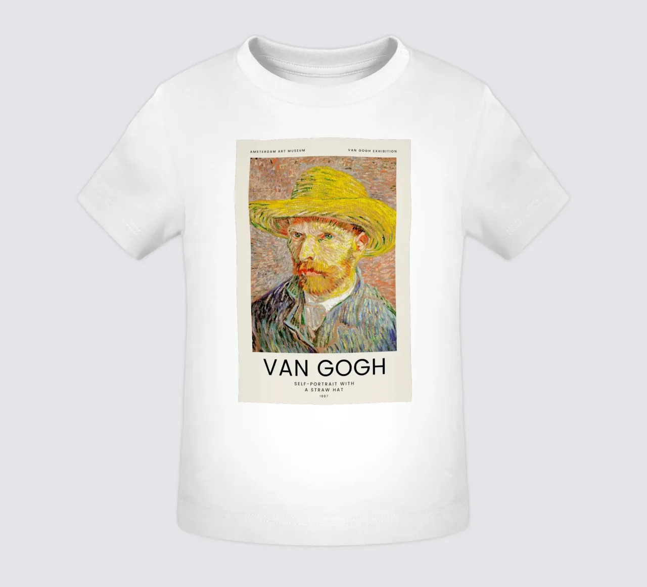 van Gogh - Self-Portrait with a Straw Hat maglietta neonato da Vintage by JUNIQE
