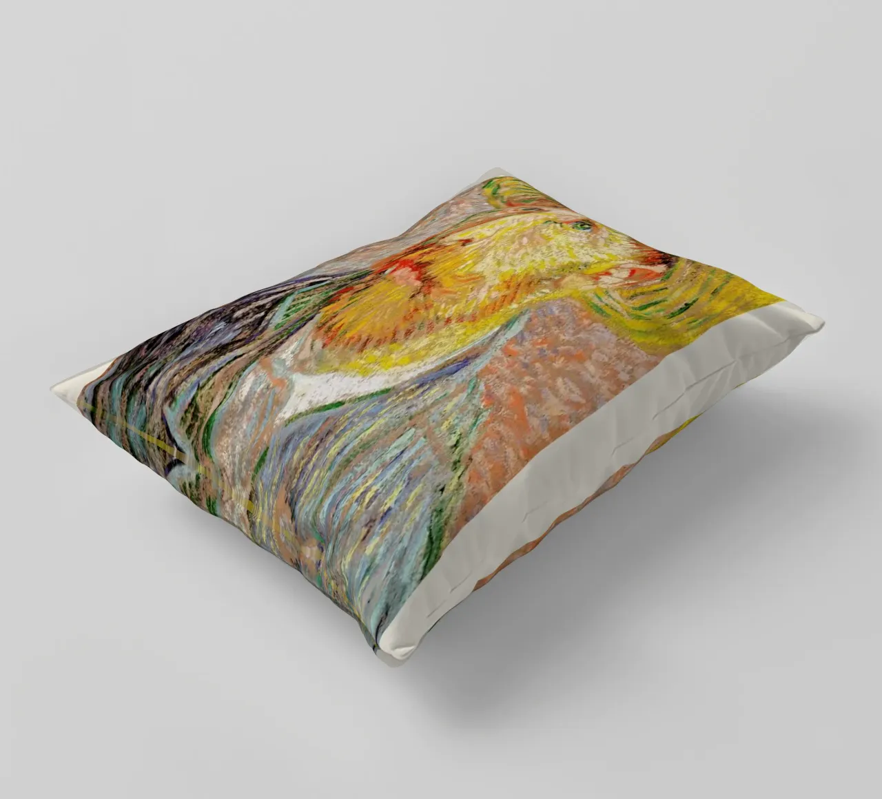 van Gogh - Self-Portrait with a Straw Hat cuscino da Vintage by JUNIQE
