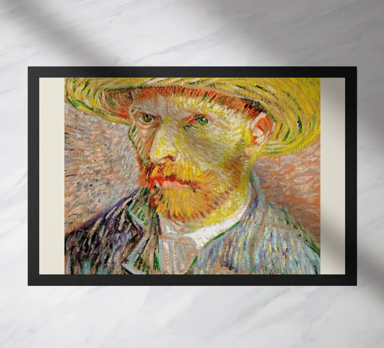 van Gogh - Self-Portrait with a Straw Hat zerbino da Vintage by JUNIQE