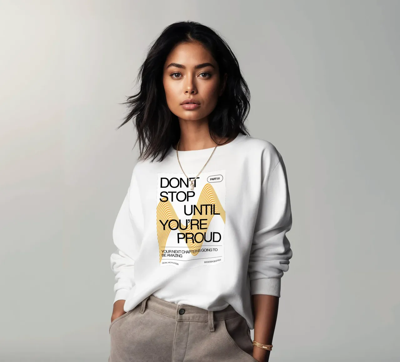 DON‘T STOP UNTIL YOU‘RE PROUD sweatshirt by Einfach Uebel