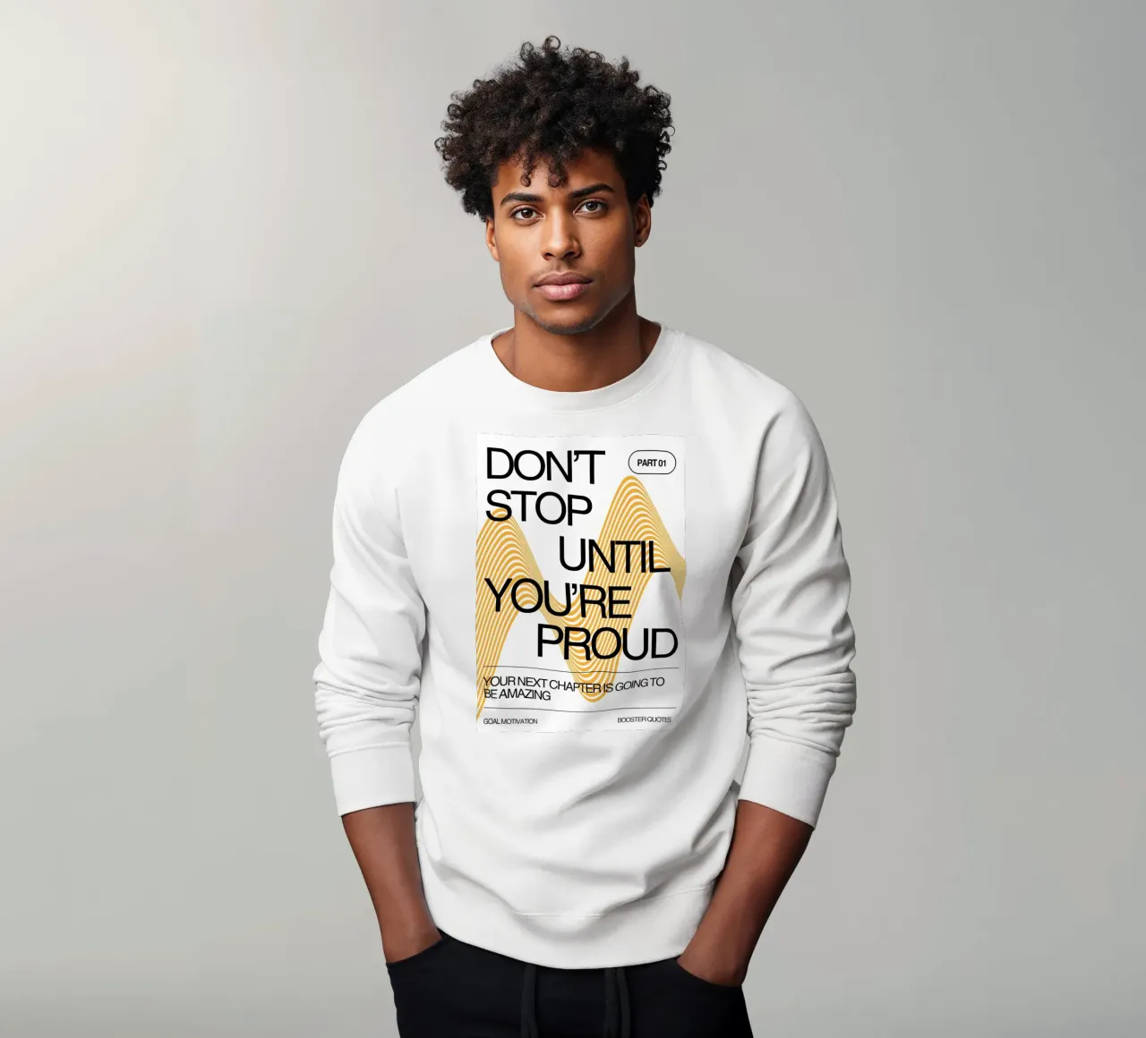 DON‘T STOP UNTIL YOU‘RE PROUD sweatshirt by Einfach Uebel