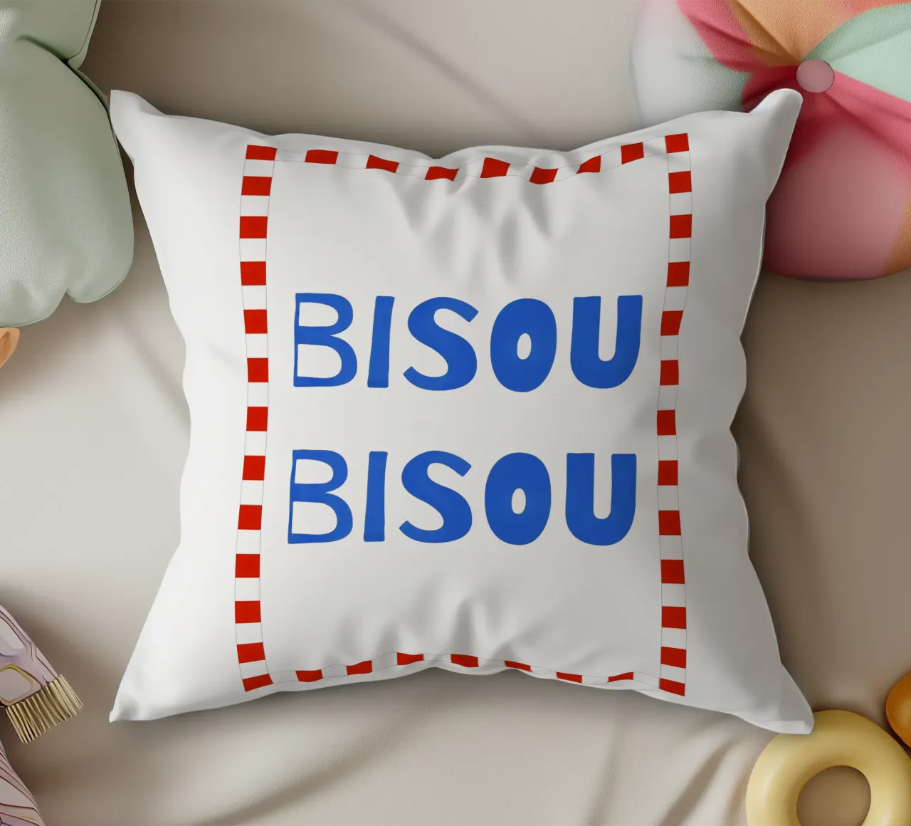 bisou bisou. cuscino da FRICKE DESIGN