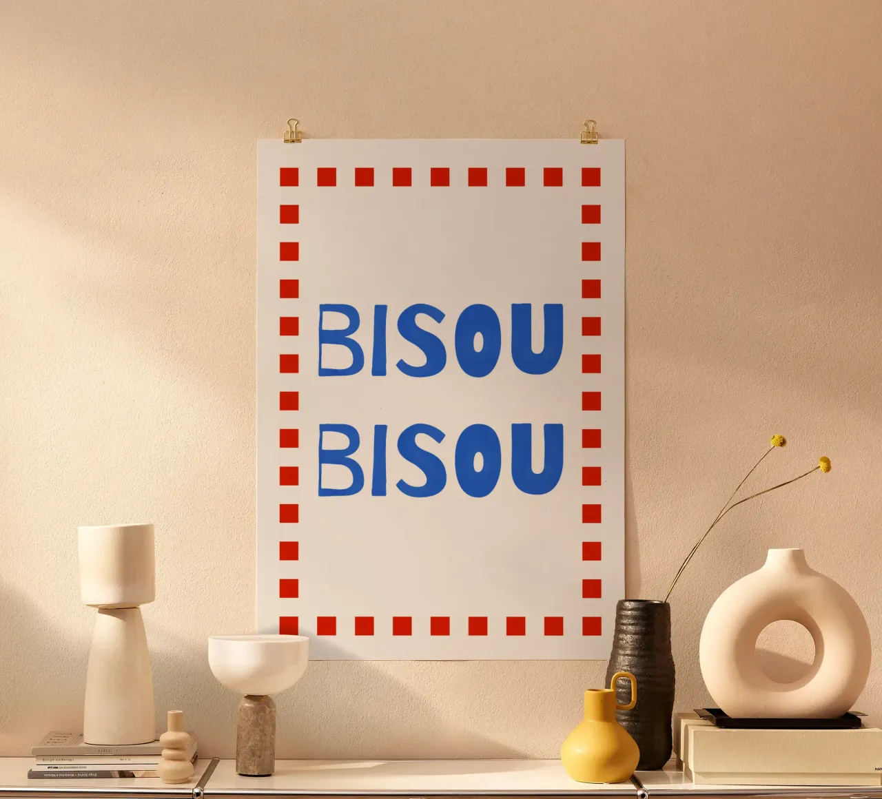 bisou bisou. poster by FRICKE DESIGN