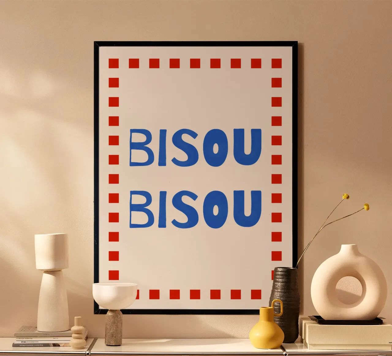 bisou bisou. poster by FRICKE DESIGN