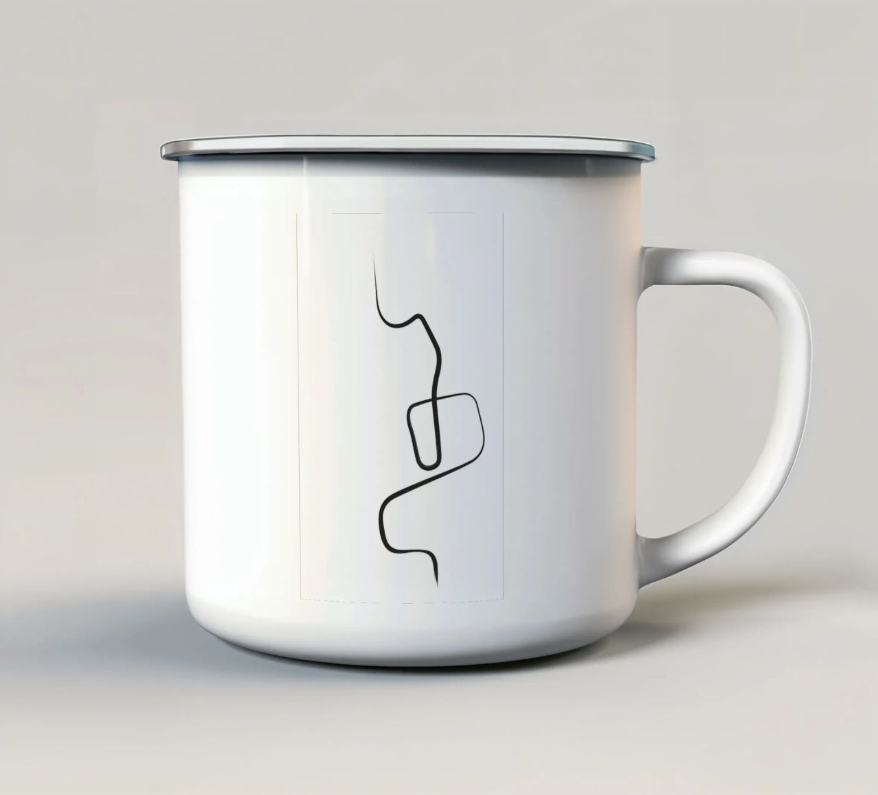 Colpi di nero 2 tazza in smalto da NouveauPrints