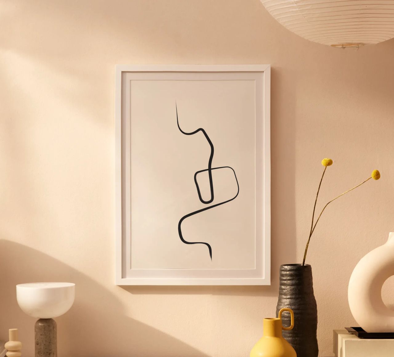 Schwarze Striche 2 Poster von NouveauPrints