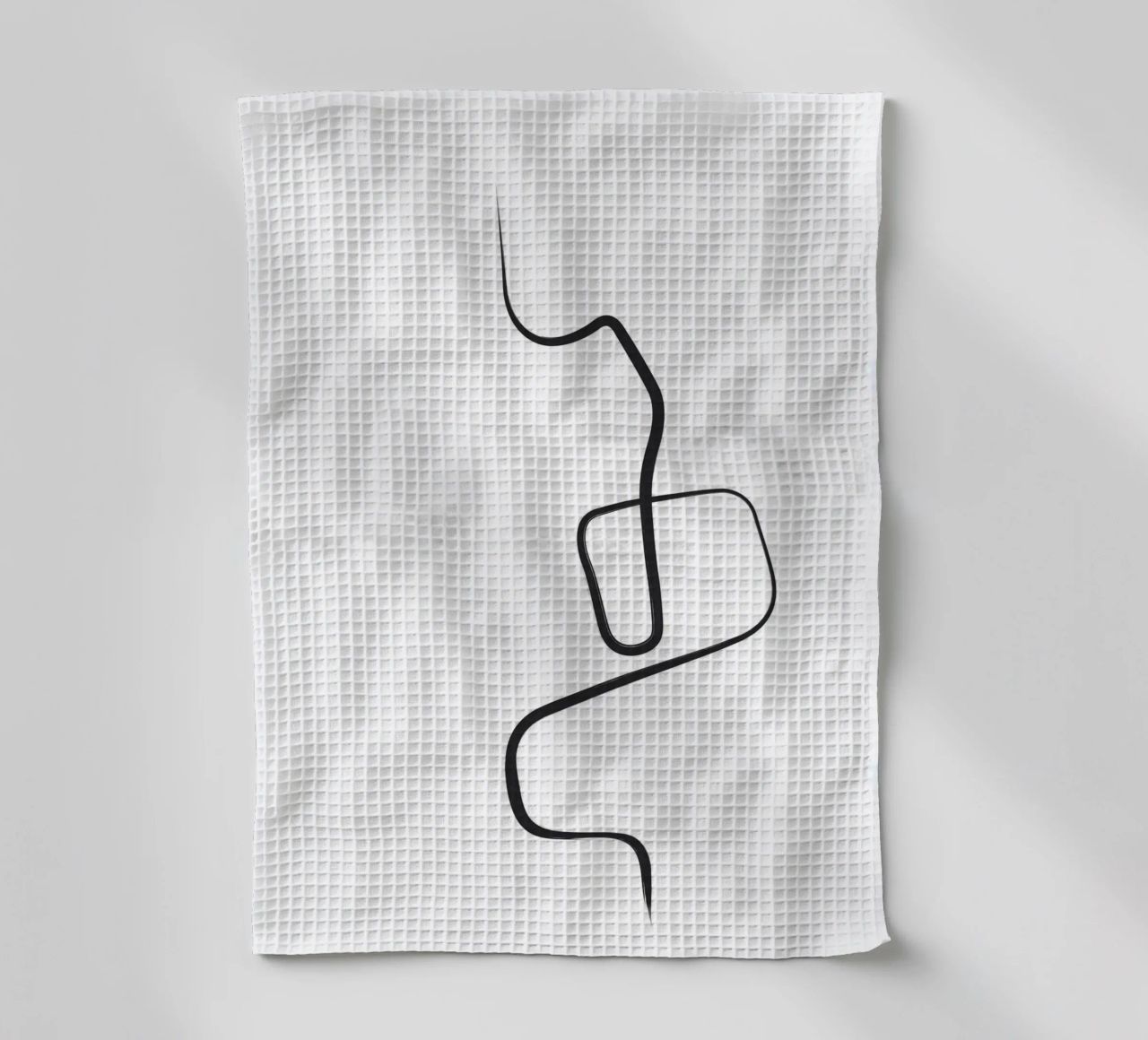 Schwarze Striche 2 Geschirrtuch von NouveauPrints