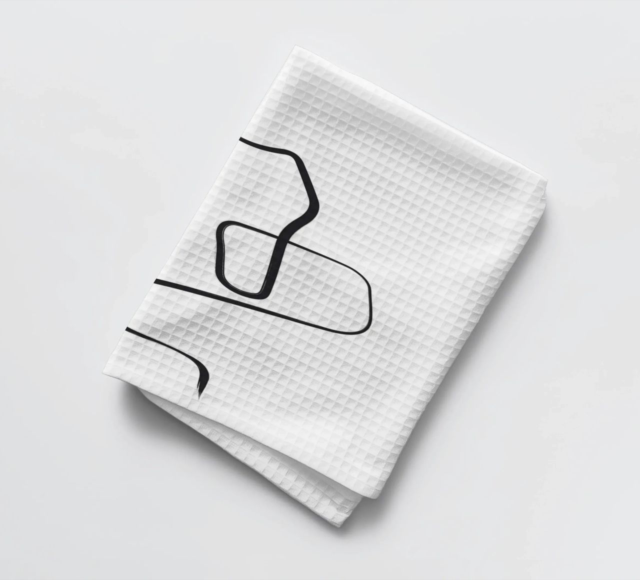 Schwarze Striche 2 Geschirrtuch von NouveauPrints