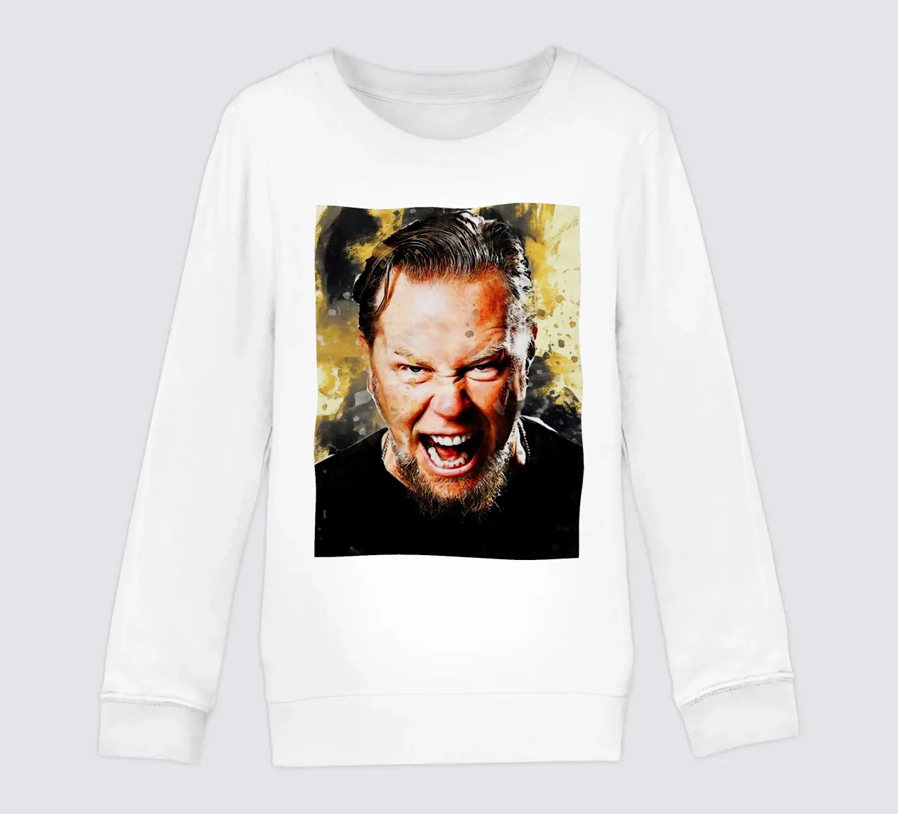 Smudge of Portrait James Hetfield kids sweatshirt by Gunawan Rb