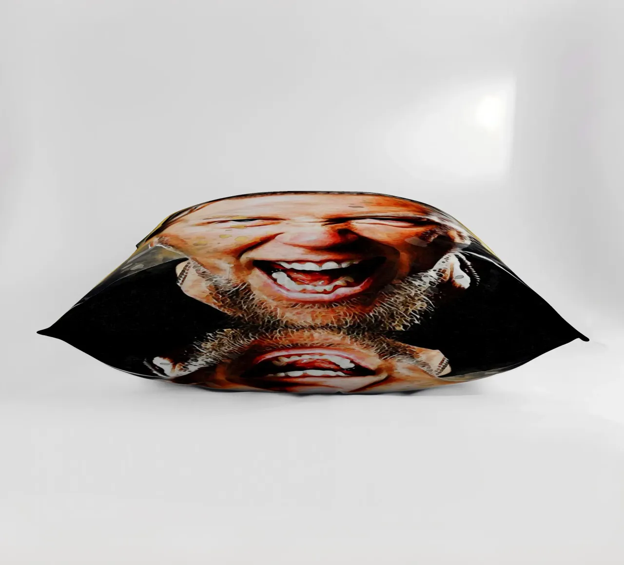 Macchia di ritratto di James Hetfield cuscino da Gunawan Rb