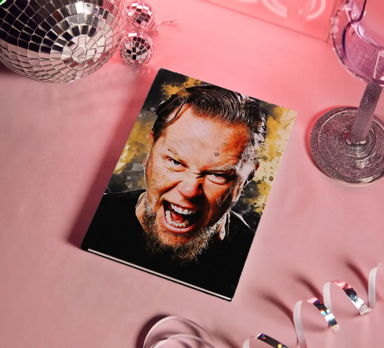 Smudge of Portrait James Hetfield notebook by Gunawan Rb