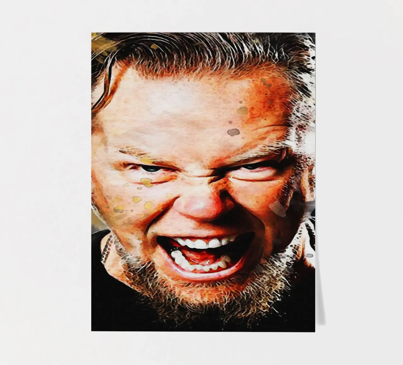 Smudge of Portrait James Hetfield sticker sheet by Gunawan Rb