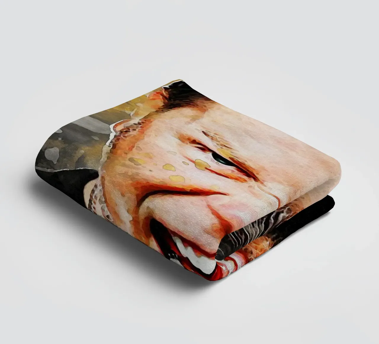 Smudge of Portrait James Hetfield towel by Gunawan Rb