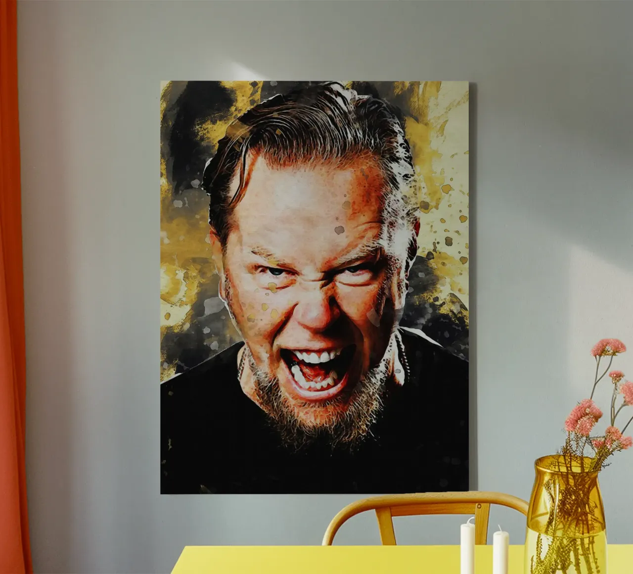 Smudge of Portrait James Hetfield canvas by Gunawan Rb
