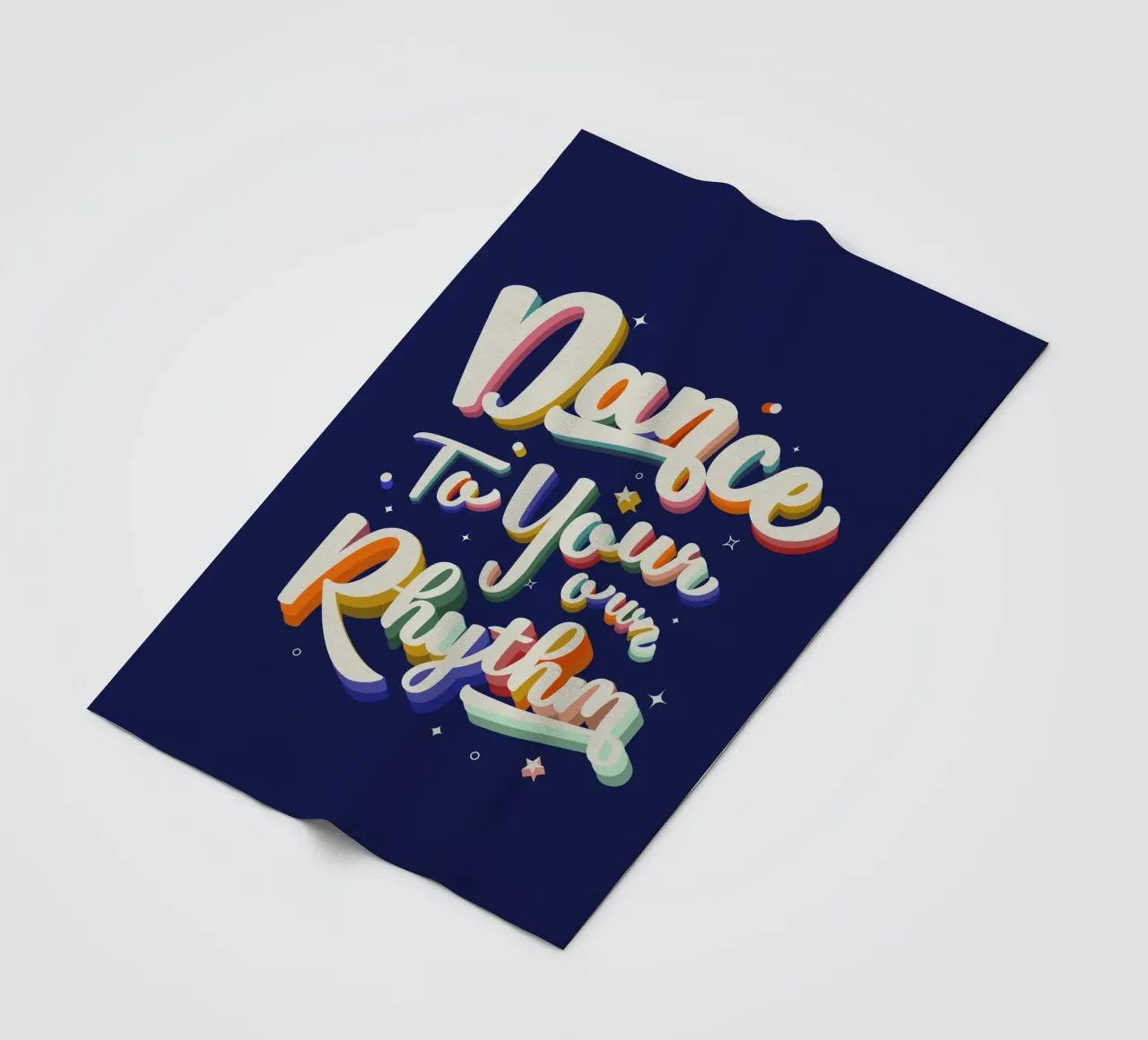 Tanze zu deinem eigenen Rhythmus Retro Bright Text Fleecedecke von showmemars
