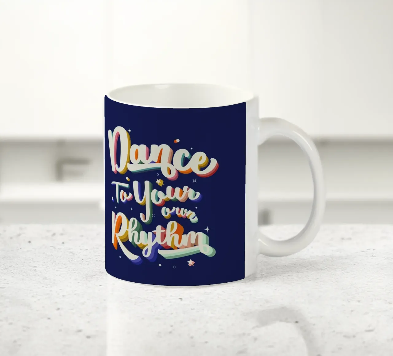 Dans op je eigen ritme Retro Heldere tekst keramische mok van showmemars