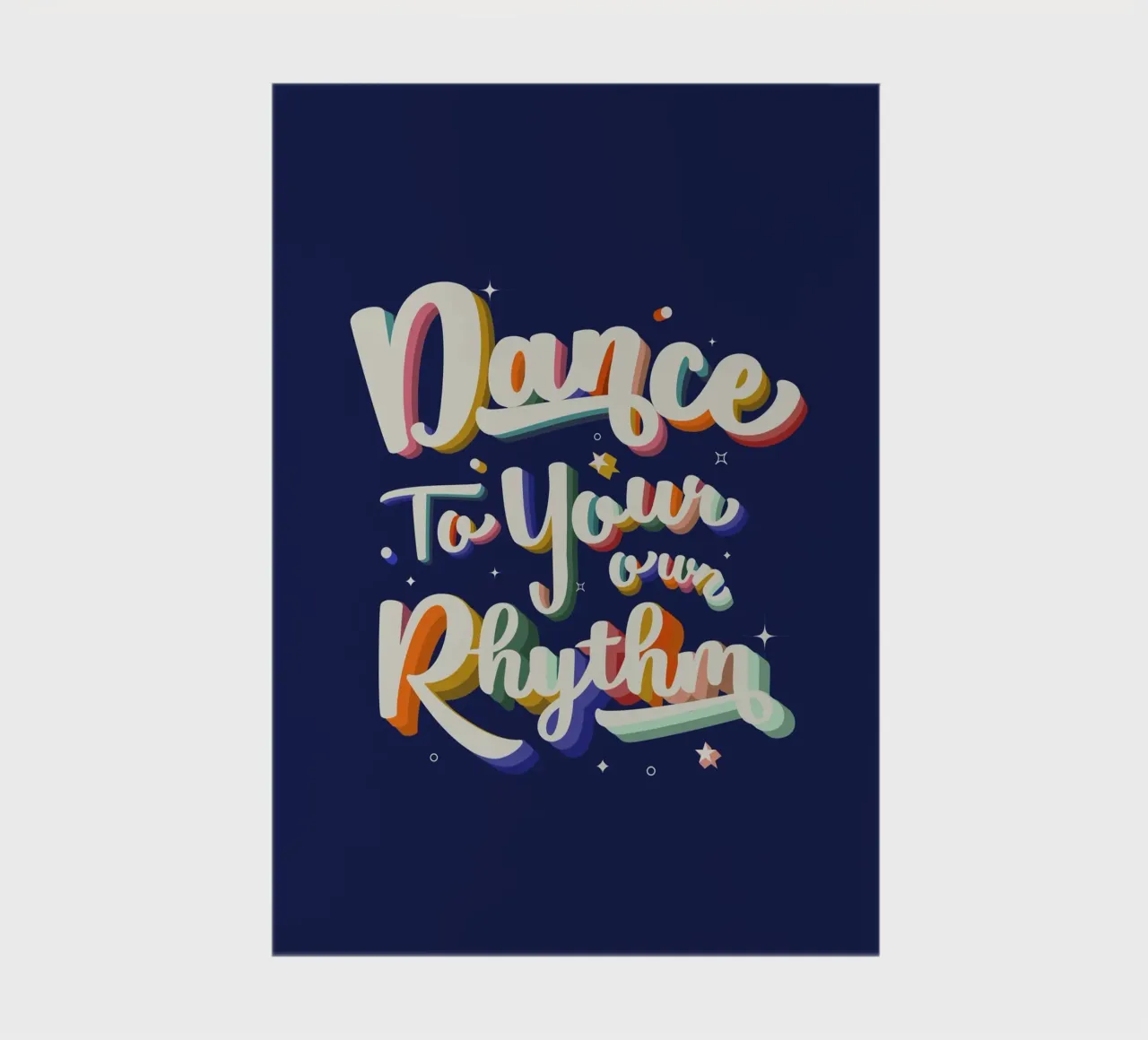 Dance to Your Own Rhythm Retro Bright Text notebook by showmemars