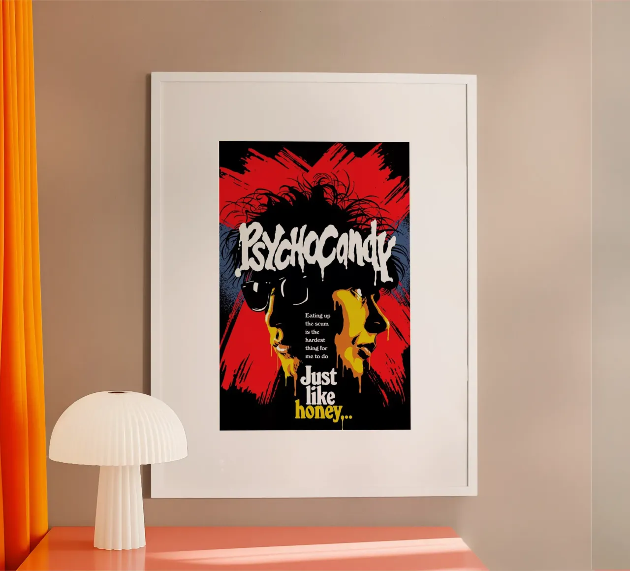 Psycho-candy poster con telaio in alluminio da Butcher Billy