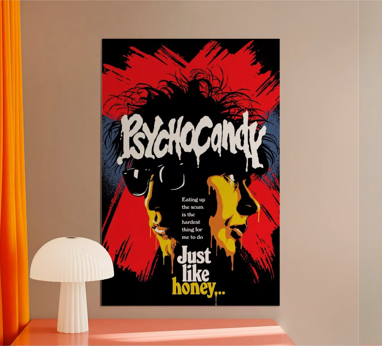 Psycho-candy poster con telaio in alluminio da Butcher Billy