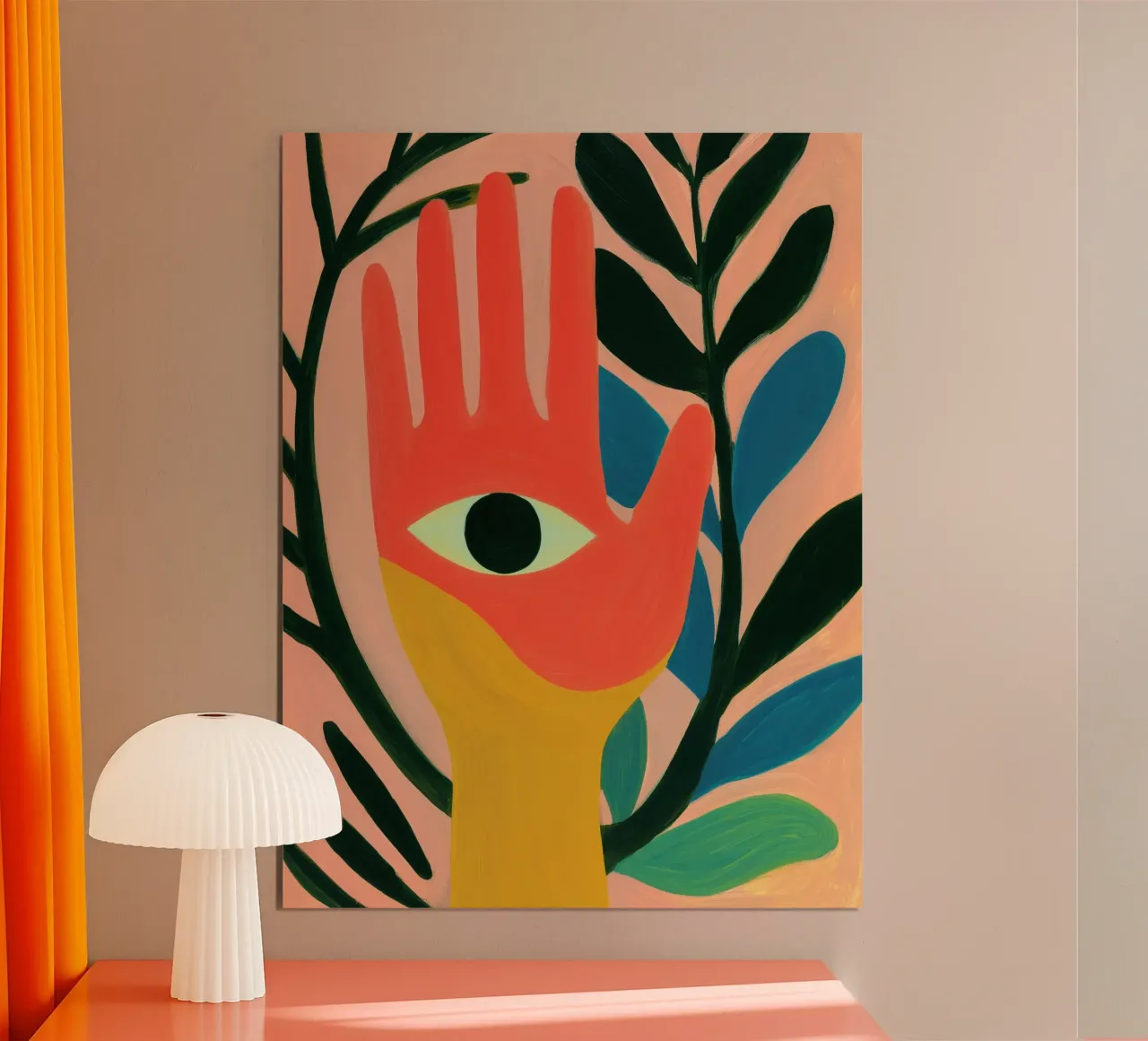 Hamsa - la mano di Fatima - simbolo di consapevolezza carta hahnemühle da Autofocus