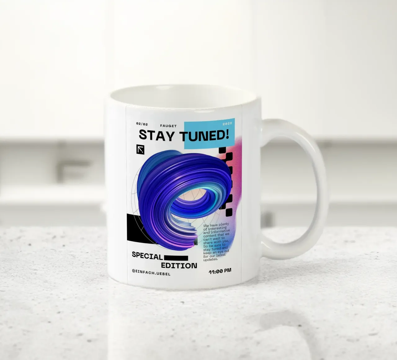 STAY TUNED tazza in ceramica da Einfach Uebel