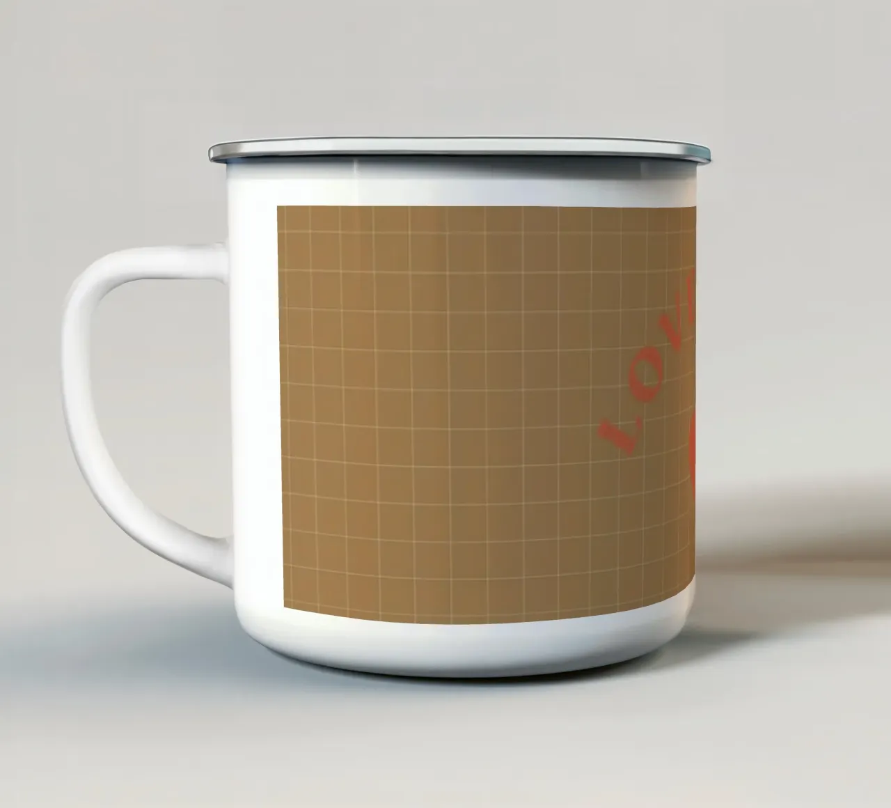 Love more tazza in smalto da Poster Print Studio