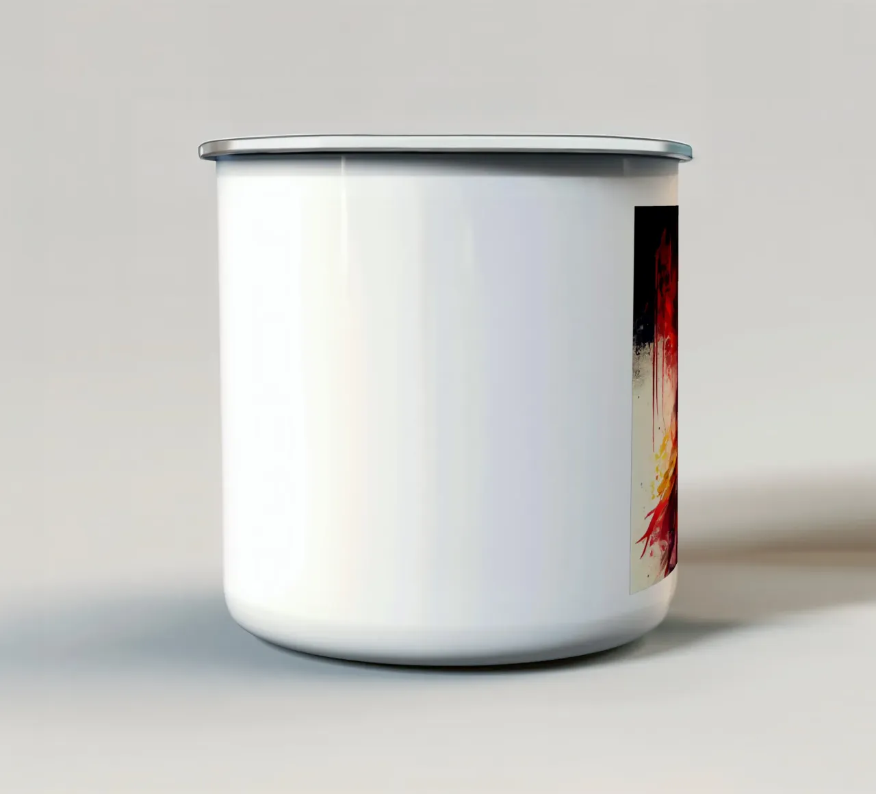 Donna guerriera potente tazza in smalto da Chromatic Fusion Studio