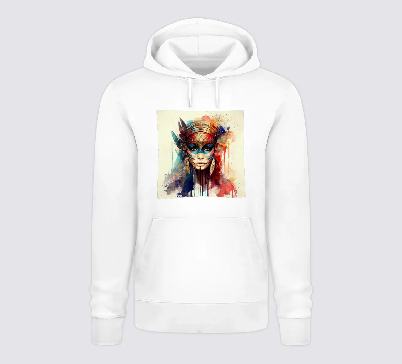 Poderosa mujer guerrera sudadera con capucha de Chromatic Fusion Studio