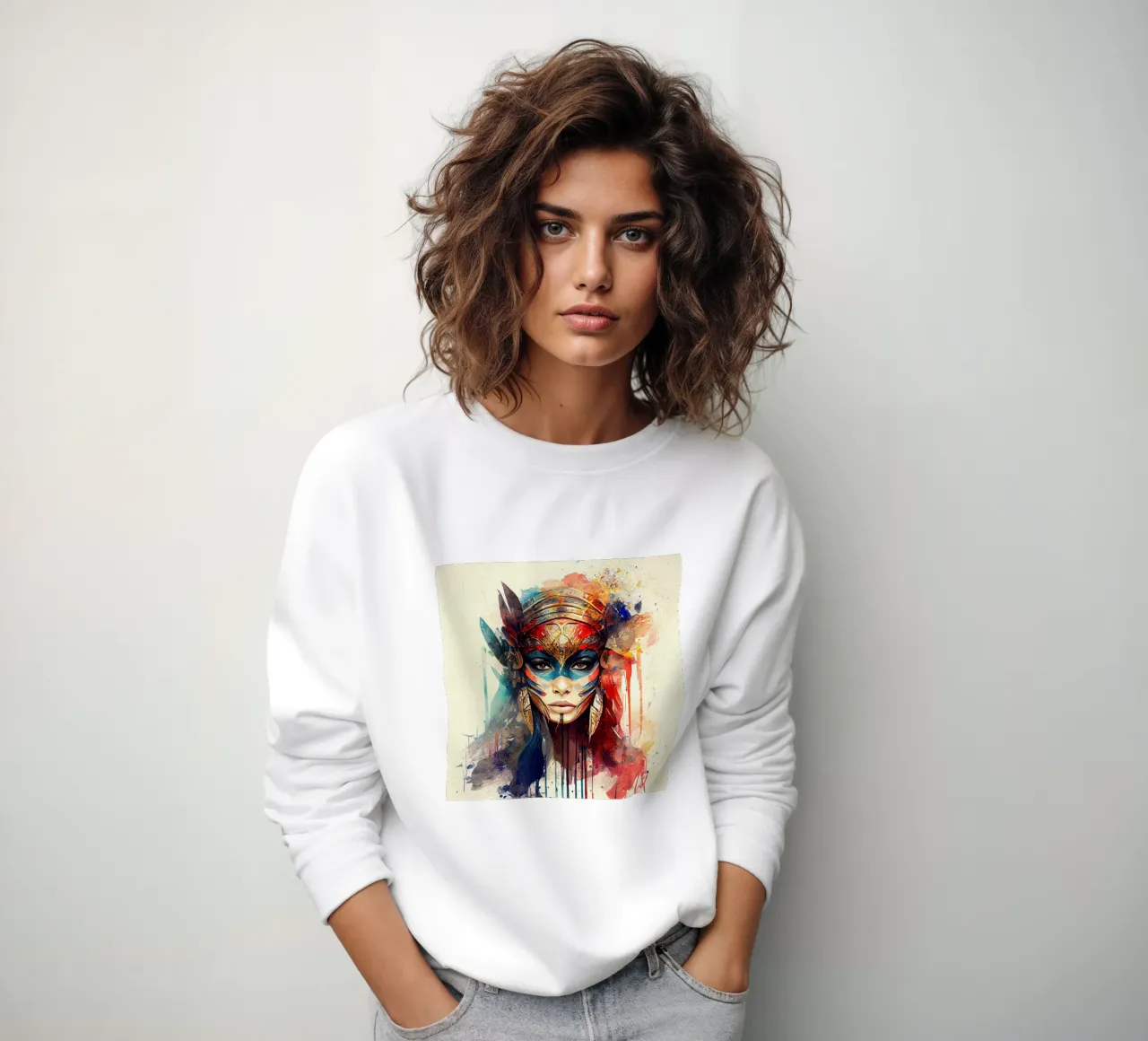 Poderosa mujer guerrera sudadera de Chromatic Fusion Studio