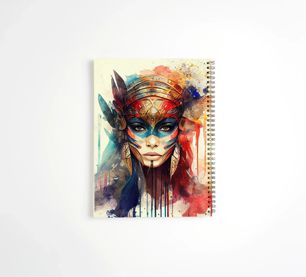 Powerful Warrior Woman spiral notebook by Chromatic Fusion Studio